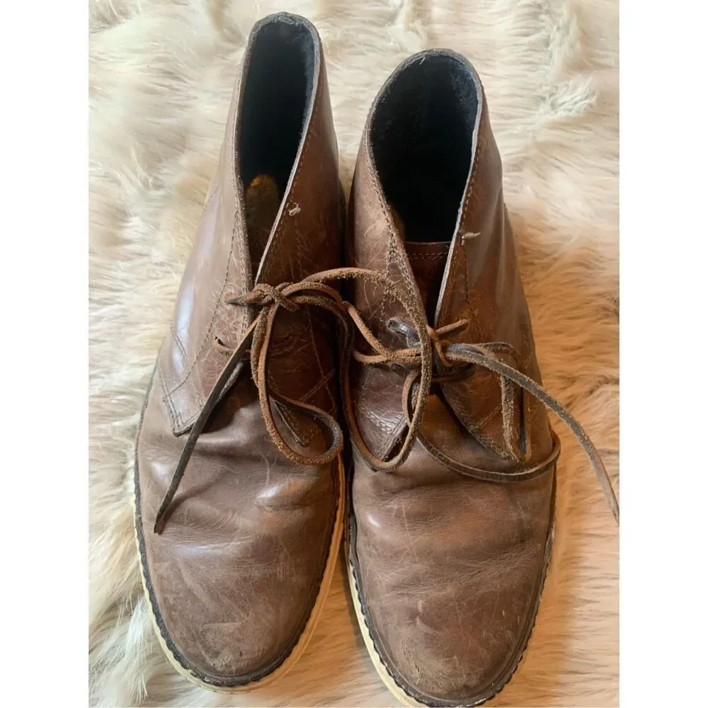 Frye Men’s Gates Chukka Shearling Boots Chocolate Size 8.5
